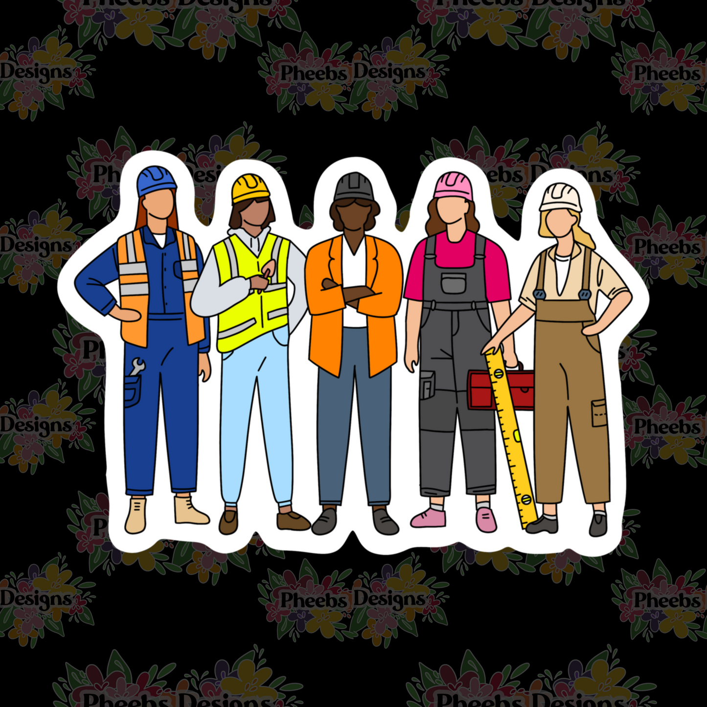 Construction Ladies sticker